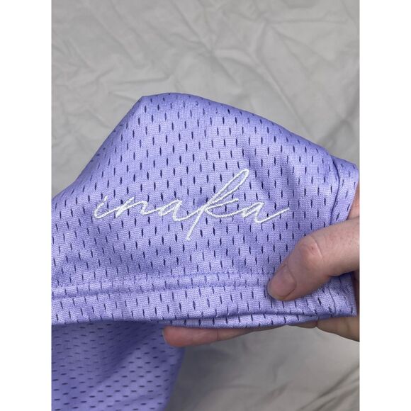 Inaka Power Purple Lined Mesh Shorts Womens L Drawstring Athletic Lifting - Picture 4 of 10